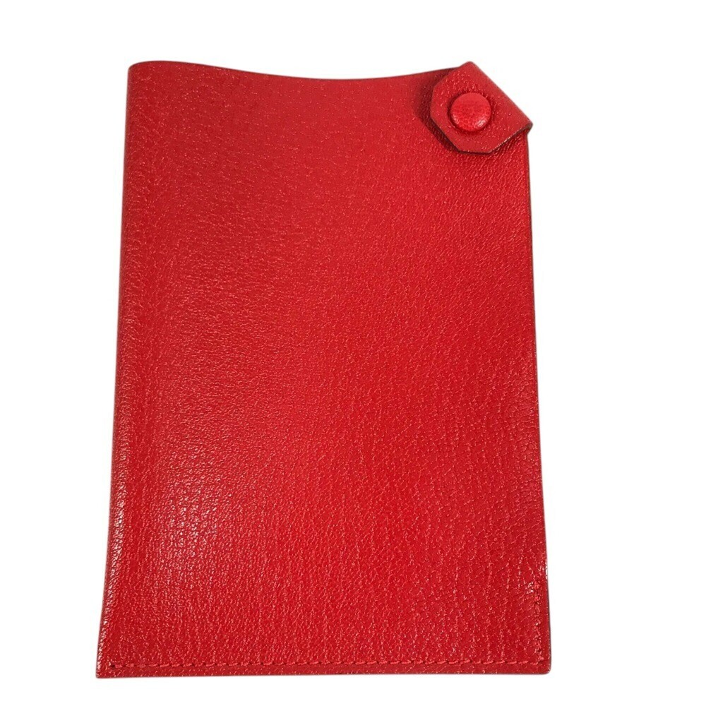 HERMES Tarmac PM Passport Cover, Travel Accessories, Case, Chevre Leather, Red